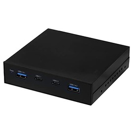 Sedna USB 3.2 Gen II ( 10Gbps ) 4 Port ( 2A2C) Internal Hub ( Floppy Bay ) with Type A to Type E Connector Adapter, Black (SE-USB32G2-IHUB-224-E)