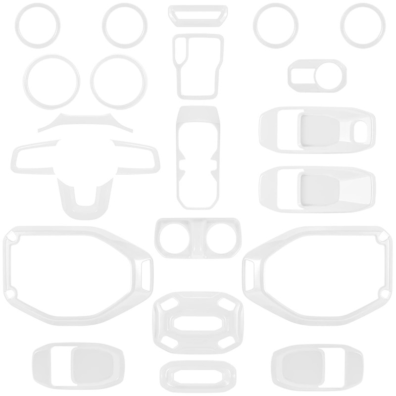 23PCS Full Set Interior Decoration Trim Kit for Jeep Wrangler