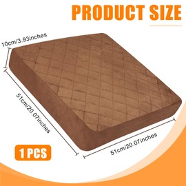 HEYTIMI Seat Cushion for Recliners, Memory Foam Recliner Cushion, 20x20x4'' Thick Seat Cushion for Elderly, Chair Cushions for Dining Chairs & Couch Cushion Support, Detachable Cover Brown