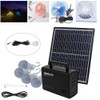 Solar Generator with Solar Panel and 4 LED Bulbs, Portable