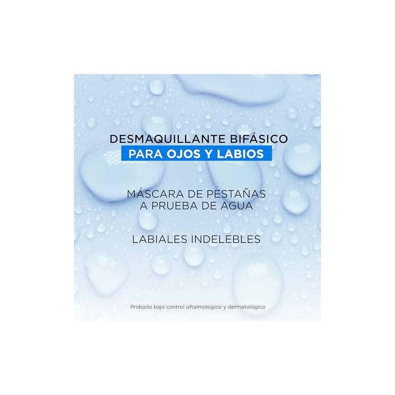 L'Oreal Paris Desmaquillante Bifásico para Ojos y Labios, Todo Tipo