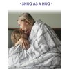 YnM Fuzzy Duvet Cover for Weighted Blankets (Lattice Scroll 41''x60'')