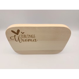 Frühstücksbrett Brett Uroma Schneidebrett Geschenk Geburtstag Weihnachten Küche Holz braun Brotzeit Vesperbrett Stullenbrett Brotbrett