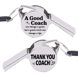 Coach Whistle for Women Men Coaches Appreciation Thank You Gifts for Baseball Coach Gifts for Volleyball Basketball Coach Birthday for Football Soccer Softball Coach