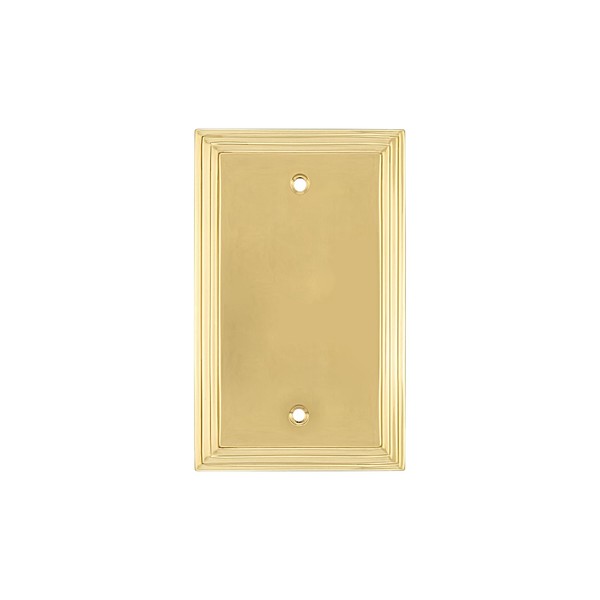 Nostalgic Warehouse 719961 Deco Switch Plate with Blank Cover, Polished