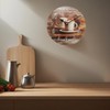 YOAI MDF Wooden Wall Clock Without Ticking Noises Silent Round