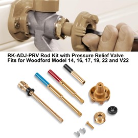 yourour RK-ADJ-PRV Rod Kit Metal Handle, Adjustable Rod with Pressure Relief Valve RK Repair Kit Compatible with Woodford Model 14, 16, 17, 19, 22 and V22