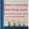 Tear Drop Brass Lure Bodies Solid Smooth Beads & Hex