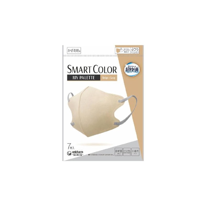 [ユニ・チャーム] 超快適ＳＭＡＲＴＣＯＬＯＲ ＭｙＰａｌｅｔｔｅ Ｂｅｉｇｅ×Ｇｒａｙふつう７枚
