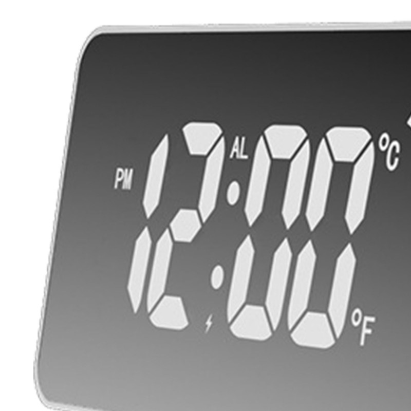 Projection Alarm Clock 360 Degree Flexible Adjust Creative LED Mirror