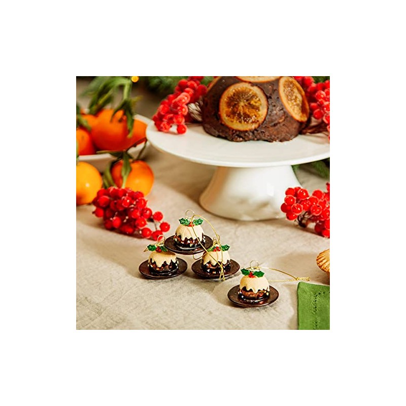 Sass & Belle Christmas Pudding Bauble - Set of 4