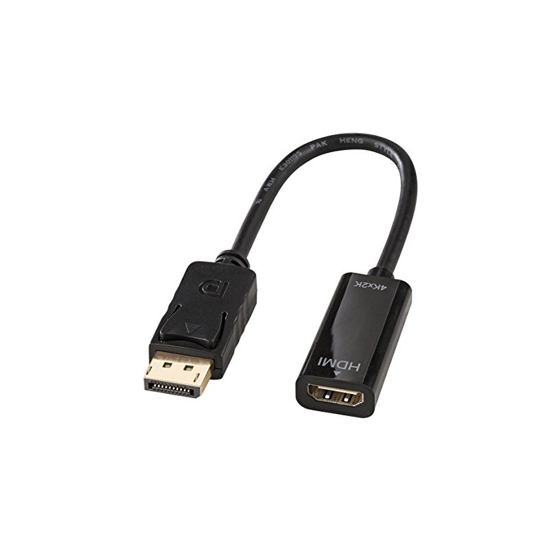 Lindy 41718 DisplayPort auf HDMI 4K Adapterkabel (passiv) schwarz, DisplayPort