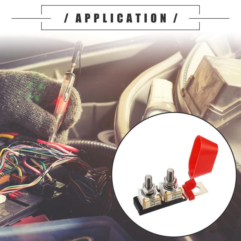 X AUTOHAUX 400A MRBF Terminal Fuse Block Kit, Double Studs