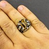 Natural Tiger Eye Stone Solid 925 Sterling Silver Scorpion Design