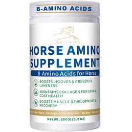 Horse Supplement for Joint, Hoof, and Coat Health, 8 Essential Amino Acids for Horses, 30-Day Fast Results, Boost Hooves & Prevent Lameness, Skin & Coat Health, Muscle Growth, 110-Day Supply