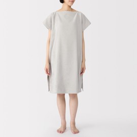 MUJI 23113281 Bath Towel Poncho, 27.6 x 74.8 inches (70 x 190 cm), Gray