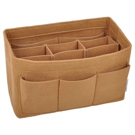 Vercord Felt Purse Organizer Handbag Insert Liner Shaper Bag in Bags for Speedy Neverfull Tote Brown Small