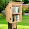 HAFTKD Outdoor Library Book Box, Double Little Library for Sharing