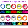 MaxLax EL Wire 10 Pack, 9ft Neon Light Wire Noise