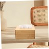 IWOWHERO Bamboo Tissue Box Cover Holder Rectangular Towel Storage Case