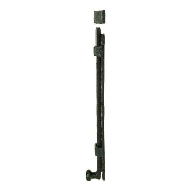 Set of 2 Iron 8 inch Surface Slide Bolt Black
