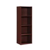 Hodedah 4-Shelf Bookcase in Mahogany