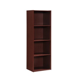 Hodedah 4-Shelf Bookcase in Mahogany