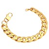 ChainsPro Gold Bracelet 18k Plated 13mm 8.3inch Cool Chunky Bracelets
