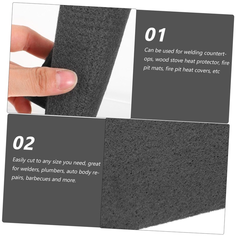 Zerodeko High Temperature Carbon Felt Welding Blanket Fireproof Insulation for