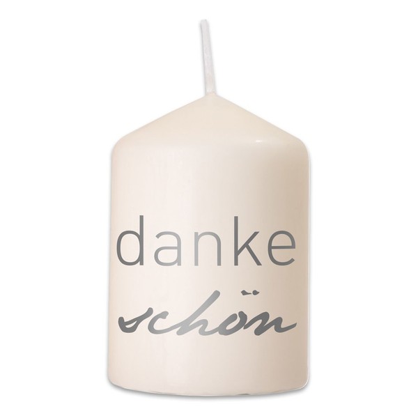 kerzilein Flame, grey, thank you beautiful