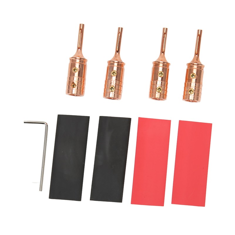 4Pcs Speaker Banana Plugs Pure Copper Male Speaker Wire Connector