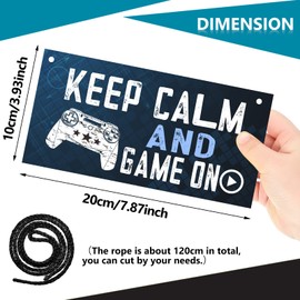 3 Pieces Gaming Door Signs Hanging Gaming Signs Funny Game Accessories Set with Rope Birthday Gifts for Boys Men Son For Room Living Room Bedroom Decor (Classic Style)