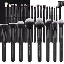 DUcare Juego de brochas de maquillaje profesional, 27 piezas, juego de brochas de maquillaje sintéticas de primera calidad, base Kabuki, mezcla de pol