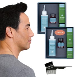 Colorsmith Hair & Beard Colour for Blending Greys 2 pack, Ammonia-Free Complete Men’s At-home Beard & Hair Dye Kit, Professional-grade Demi-Permanent Hair Colour (Darkest Ash Brown 3.1)