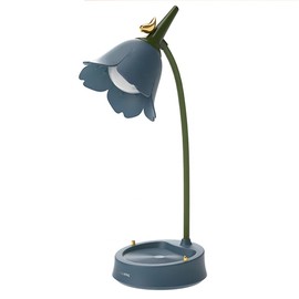 Magic JD - Lámpara de computadora LED inalámbrica, cuello de cisne ajustable, regulable, recargable, luz nocturna para niños, mini lámpara linda para recámara universitario, recámara o lectura