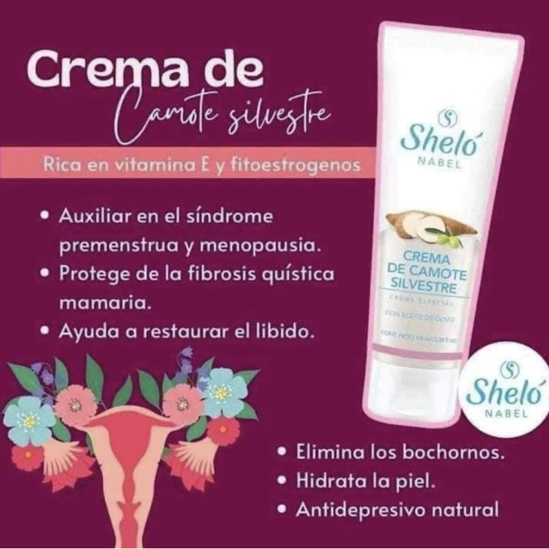 Pack Crema Camote Silvestre Menopausia Sheló Nabel