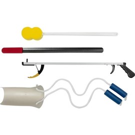 Sammons Preston 4 Piece Care Kit with 26" Reacher, Ideal for Patients Recovering from Hip/Knee Surgery