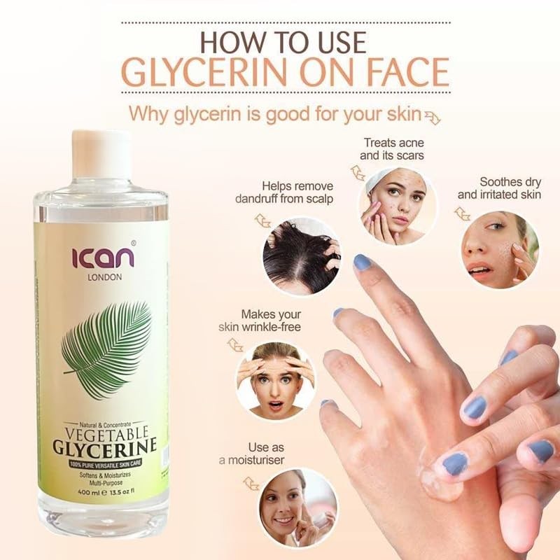 ICAN LONDON 100% Natural & Concentrate Vegetable Glycerine For softens
