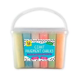The Box Giant Pavement Chalks, 24 Pack, Assorted Colors, Washable, Kid Safe, Outdoor Drawing Art Set for Children, Artists,Toddler,Kids