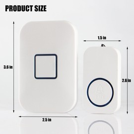 Caregiver Pager, Wireless Caregiver Call Button for Elderly at Home, Medical Alert System for Seniors with 60 Melodies, 5 Volume Levels, 1 Receiver & 1 SOS Panic Button for Patient/Disabled Monitoring