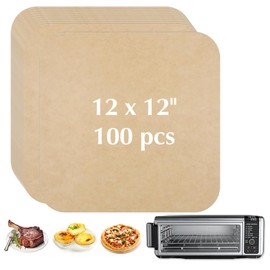 UPOGDDY 12-inch Air Fryer Parchment Paper Liners - 100 Pcs Non-Stick Unbleached Pre-Cut Squares for Ninja SP101 SP151 SP351 SP201 SP301, Safe & Disposable Air Fryer Sheets