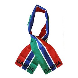 Trade Winds Gambia Country Lightweight Flag Printed Knitted Style Scarf 8"x60"