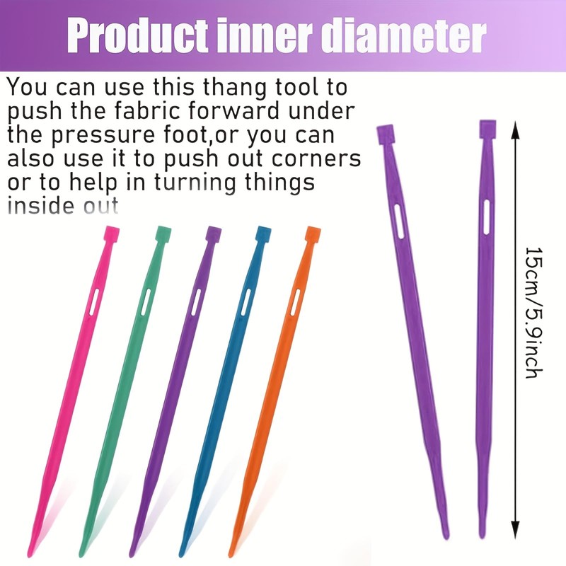FQTANJU Purple Thang Sewing Tool Kit - 10 Pcs Multifunctional
