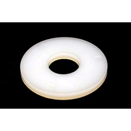 FixitFlo M6 Penny Washers Rubber/Nylon White or Black / A2 Stainless Steel Pack of 10 (WHITE NYLON M6 x 25mm, Pack of 10)