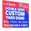CustomForMe Custom Yard Sign With "H" Stakes – Customizable, Outdoor