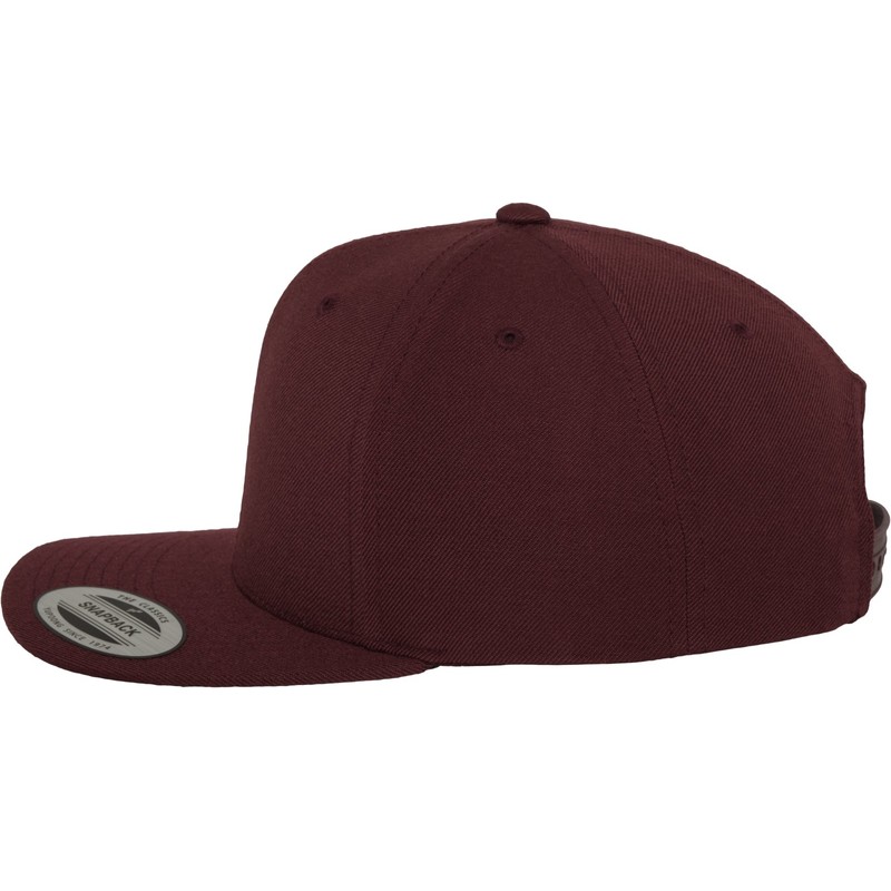 Flex fit Mütze Classic Snapback, Children's Cap, Red (Maroon), One