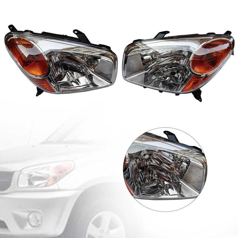 MuChaIOAK Halogen Headlight Assembly, Led Front Cover Replacement Car Head