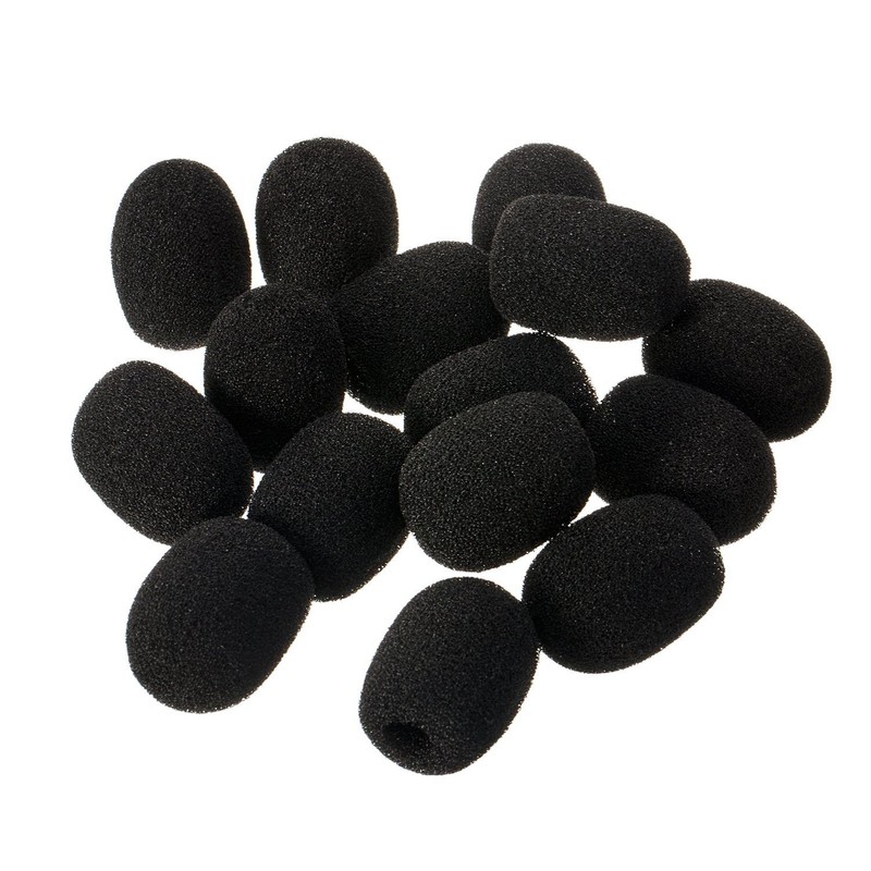 Lapel Headset Microphone Windscreens, Foam Microphone Covers, Mini Size, 15