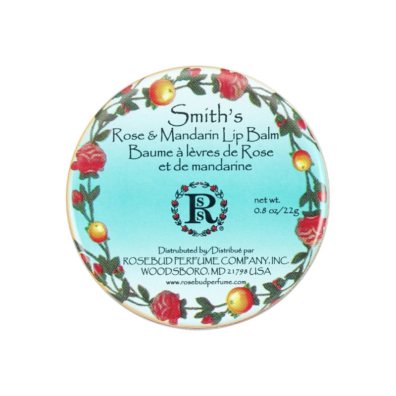 1 ROSEBUD Smith’s Rose&Mandarin Lip Balm Tin 0.8oz /22g