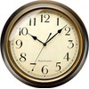 Plumeet Metal Wall Clock, 13'' Non Ticking Classic Silent Iron